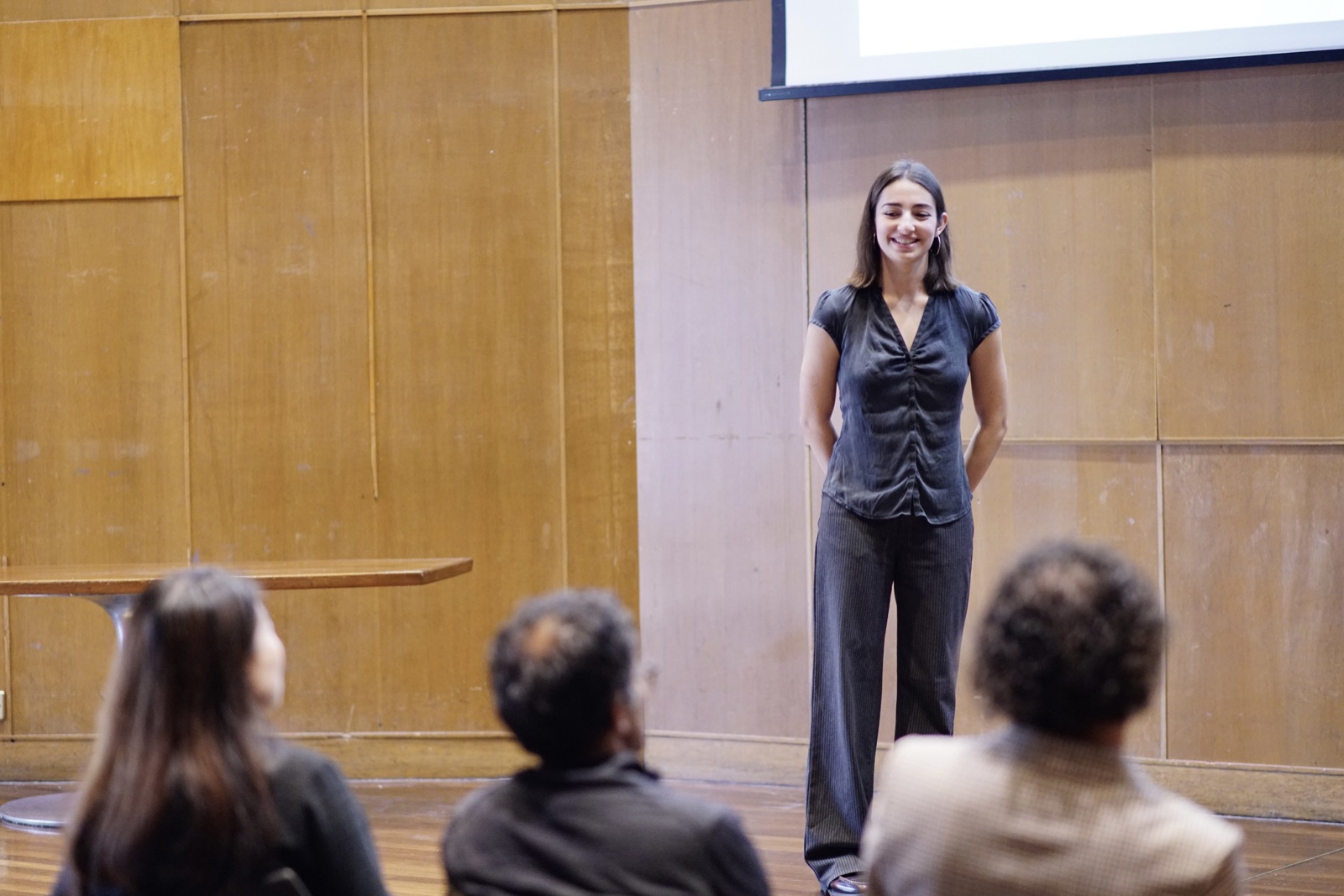 Ariella Shulman presenting a demo at King’s E-Lab